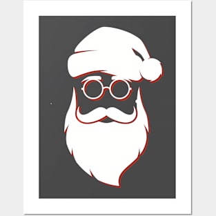 Hipster Santa Posters and Art